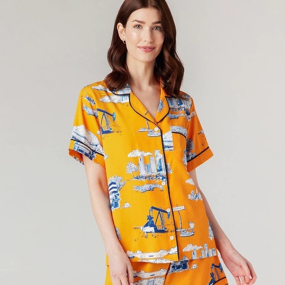 Katie Kime Tops - Katie Kime Texas Toile Pajama Top – Size S (Top Only)